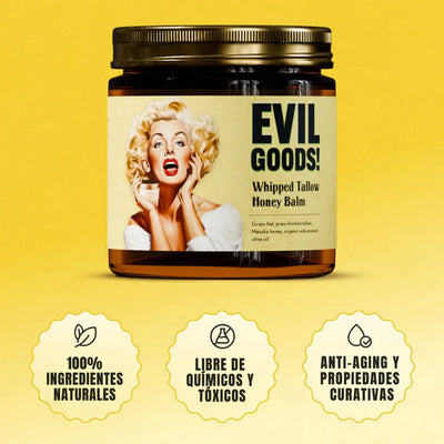 EVIL GOODS – Bálsamo Natural de Miel y Sebo de Res | Nutre, Regenera y Rejuvenece