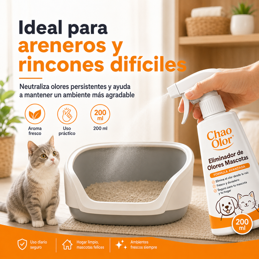 Chao olor® Eliminador de Olores Mascotas