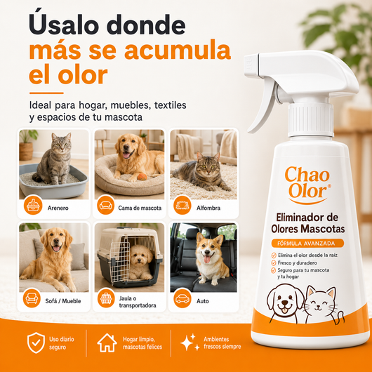Chao olor® Eliminador de Olores Mascotas