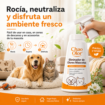 Chao olor® Eliminador de Olores Mascotas
